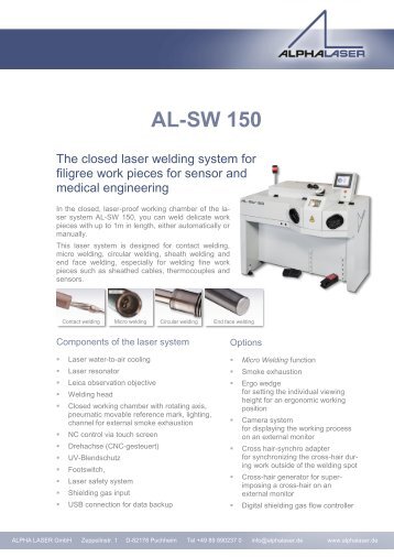 AL-SW 150 - ALPHA LASER GmbH