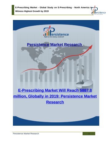 Global E-Prescribing Market Analysis to 2019