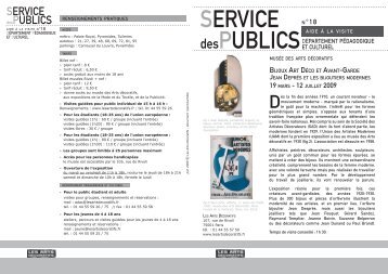 SERVICE desPUBLICS - Les Arts Décoratifs