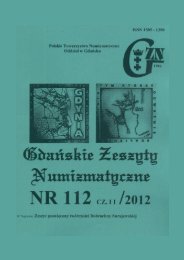 GdaÅskie Zeszyty nr 94 - Polskie Towarzystwo Numizmatyczne ...