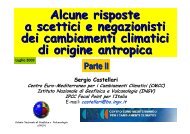 Alcune risposte a scettici e negazionisti dei cambiamenti ... - CMCC