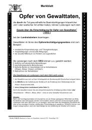 Merkblatt für Opfer von Gewalttaten