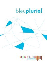 SAISON 2013 I 2014 - Bleu Pluriel