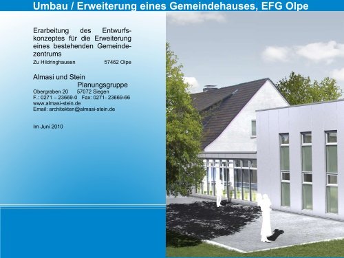 Umbau / Erweiterung eines Gemeindehauses, EFG Olpe