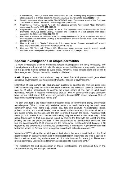 Guidelines on the Management of Atopic Dermatitis ... - Dermatology