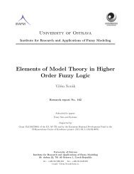 Elements of Model Theory in Higher Order Fuzzy Logic - irafm