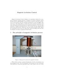 Magnetic Levitation Control 1 The principle of magnetic ... - irafm