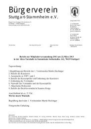 Jahresbericht 2012.pdf - BÃ¼rgerverein Stuttgart-Stammheim