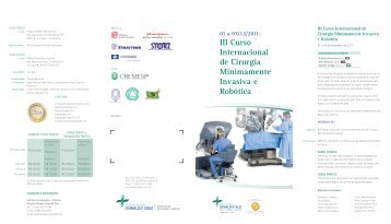 III Curso Internacional de Cirurgia Minimamente Invasiva e RobÃ³tica