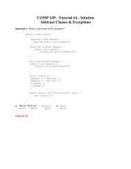 COMP 249 - Tutorial #4 - Solution Abstract ... - Dr. Aiman Hanna