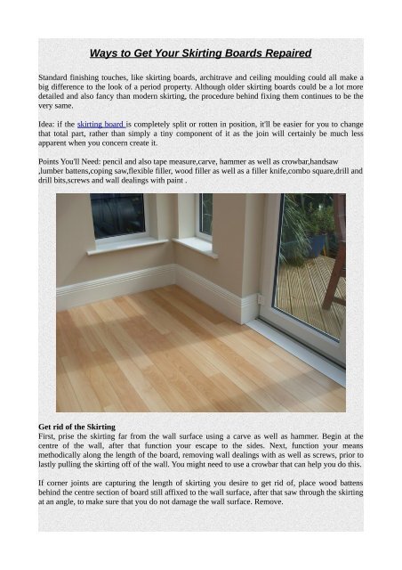 How to Cut Skirting Boards