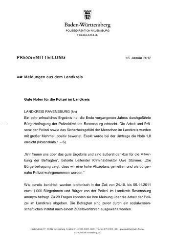 Pressemitteilung vom 18.01.2012.pdf - Polizeidirektion Ravensburg