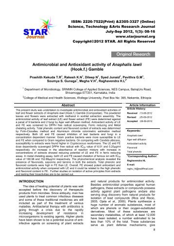 Original Research Original Research - STAR Journal