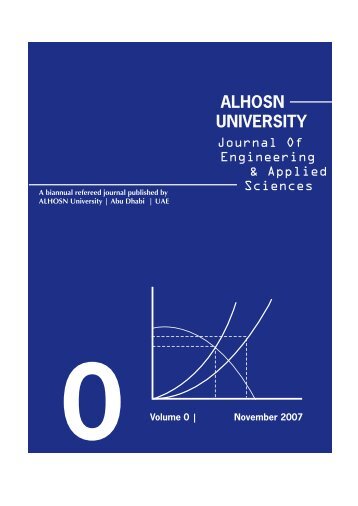 Journal of Engineering & Applied Sciences - ALHOSN University