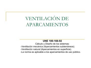 VENTILACIÃN DE APARCAMIENTOS