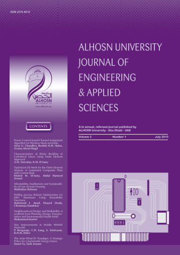 alhosn university journal of engineering & applied sciences