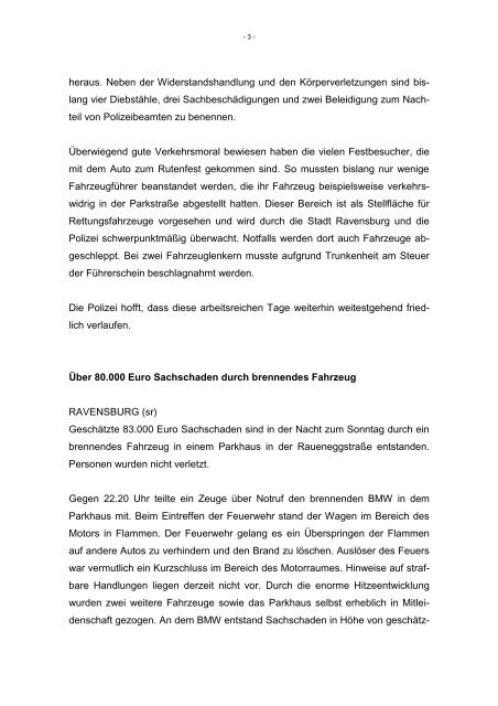 PRESSEMITTEILUNG - Polizeidirektion Ravensburg