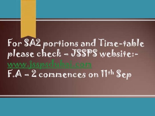 Newsletter Gr.8_Sep - JSS Private School