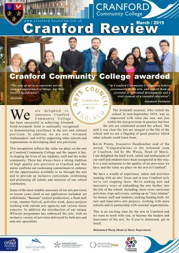 Cranford Review - March 2015