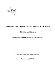 IOAG 2012 Annual Report - Interagency Operations Advisory Group