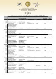 Universal personal rating of scientific and research activity - gisap.eu