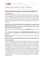 Alkoholkonsum und Gesundheit - Aktionswoche Alkohol