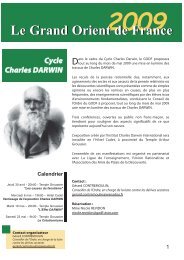 Charles DARWIN - Grand Orient de France