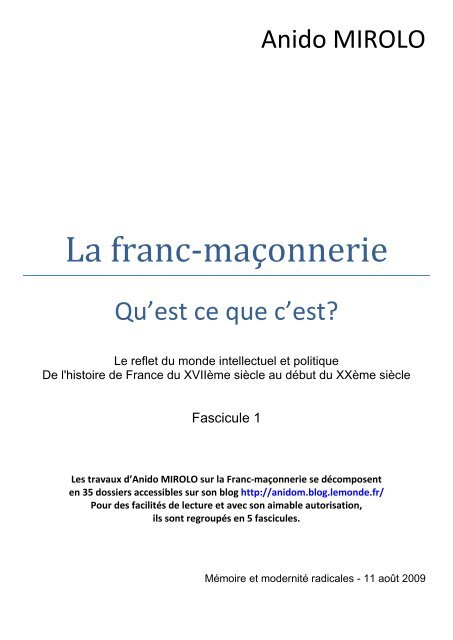 Franc-maconnerie rendue intellig adeptes - Ésotérisme