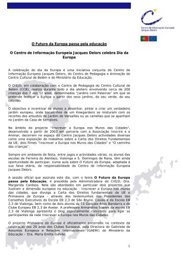 Press release - Eurocid - Centro de InformaÃ§Ã£o Europeia Jacques ...