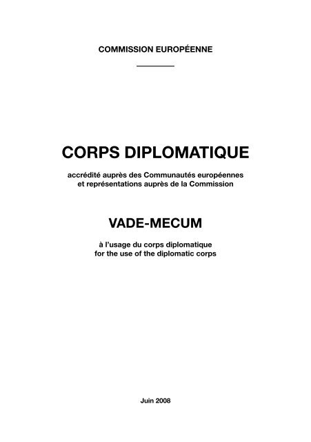 CORPS DIPLOMATIQUE - Biblioteca do ParaÃ­so