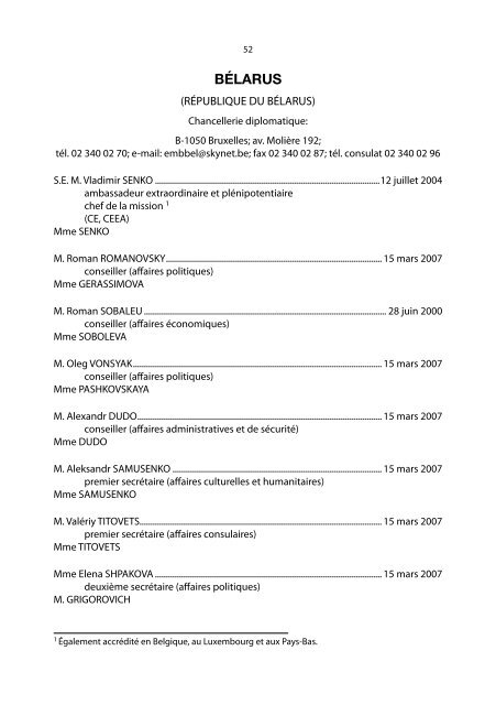 CORPS DIPLOMATIQUE - Biblioteca do ParaÃ­so