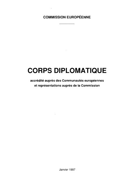 corps diplomatique - Infoeuropa