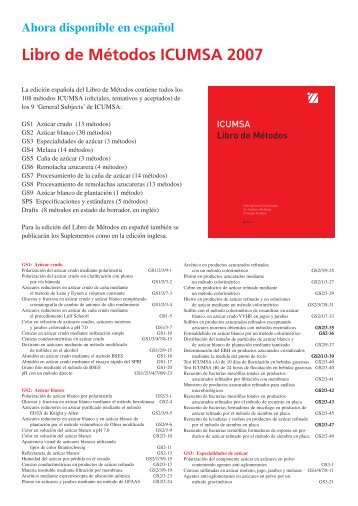 Libro de Métodos ICUMSA 2007