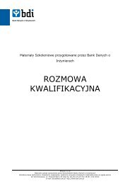 ROZMOWA KWALIFIKACYJNA - Biuro Karier