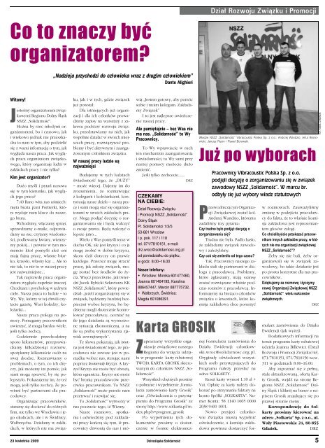 Gazeta do pobrania w pliku *pdf - Region Dolny ÅlÄsk NSZZ ...