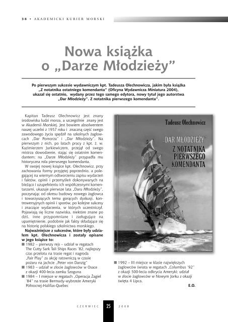 AKM nr 38 czerwiec 2008 - Akademia Morska w Gdyni - Gdynia