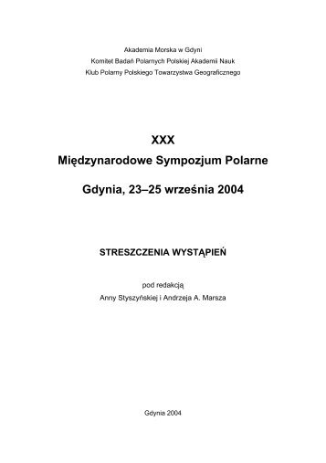 Akademia Morska w Gdyni - Katedra Meteorologii i Oceanografii ...