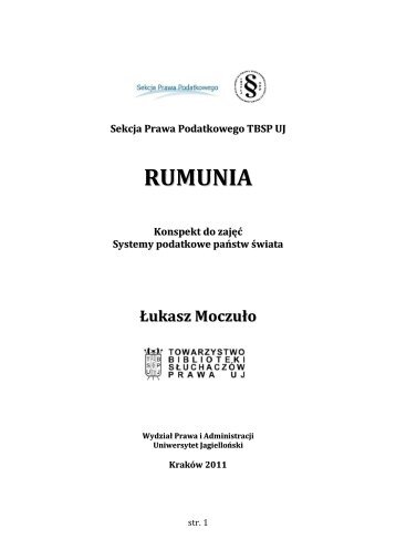 RUMUNIA - SPP TBSP UJ