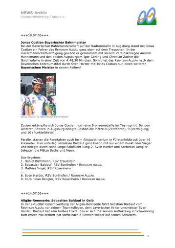 NEWS-Archiv - Gratis Webserver