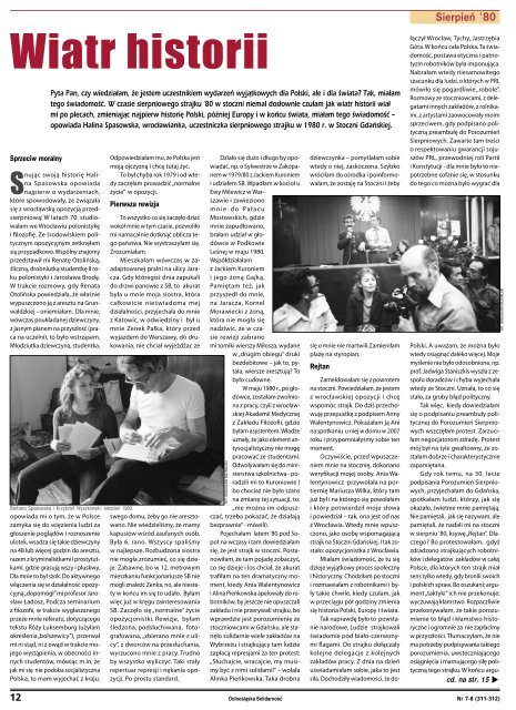 Gazeta do pobrania w pliku *pdf - Region Dolny ÅlÄsk NSZZ ...