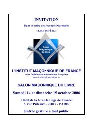 INVITATION Samedi 14 et dimanche 15 octobre 2006