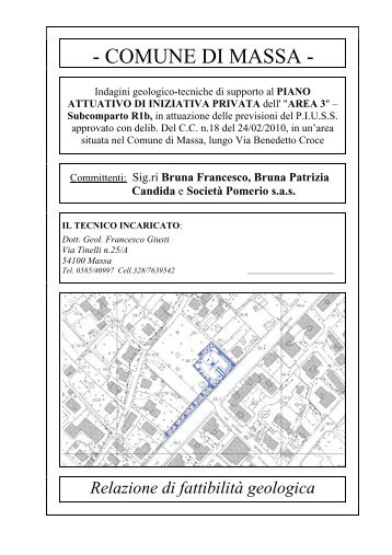 Relazione geologica.pdf - Comune di Massa