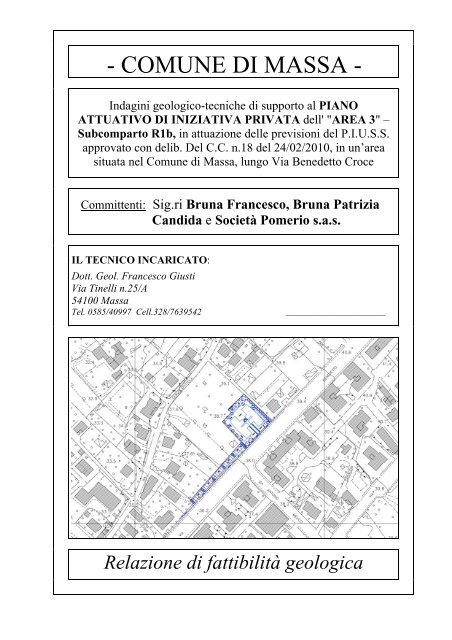 Relazione geologica.pdf - Comune di Massa