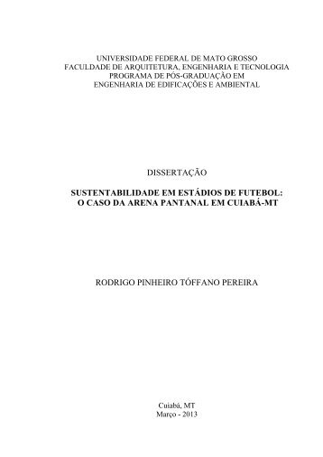 DISSERTAÃÃO SUSTENTABILIDADE EM ESTÃDIOS DE FUTEBOL ...