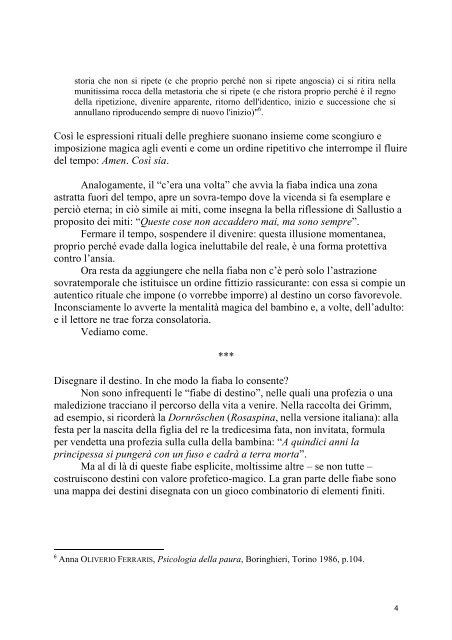 La fiaba e la vita - Buchstart