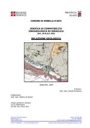 PROVINCIA DI ASTI RELAZIONE GEOLOGICA - Comuni in Rete