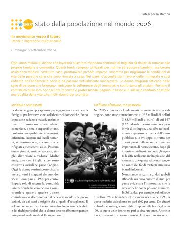 download Sintesi Rapporto UNFPA 2006 - Aidos