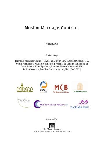 Marriage Contract - Muslim Parliament