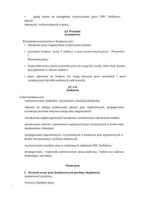 regulamin konkursu na najlepsza pracÄ magisterska i dyplomowa ...