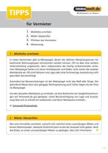 fÃ¼r Vermieter - Immowelt